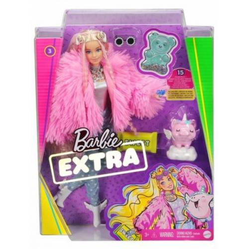 Нет в наличии.Кукла Barbie Extra в розовой пушистой шубке