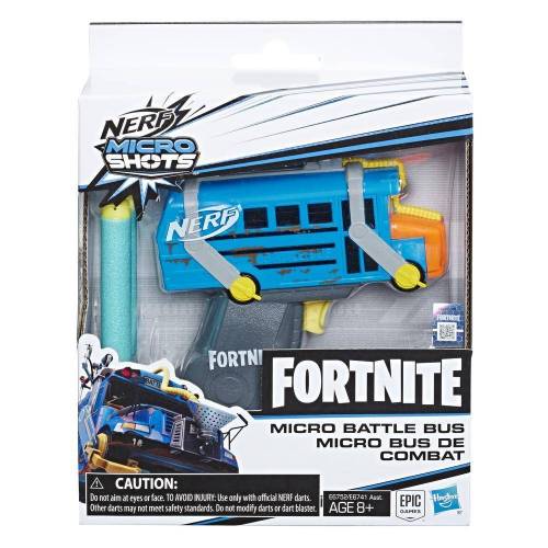 Fortnite Micro Battle Bus Nerf MicroShots Стреляющий дротиками игрушечный бластер