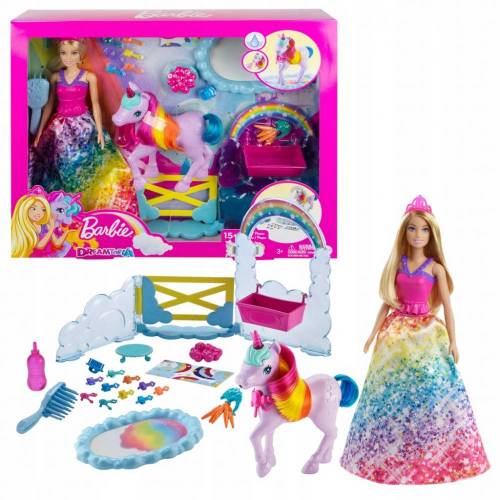 Барби кукла набор Принцесса и единорог