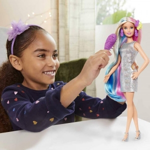 Кукла Barbie Fantasy Hair Радужные волосы, 29 см