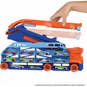 Трек Хот вилс Грузовик-транспортер Суперспуск Hot Wheels speed drop transporter Mattel